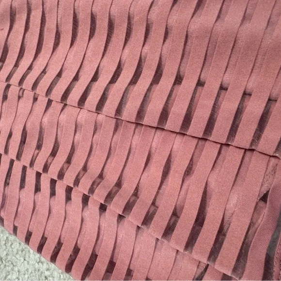 Lucy in the Sky pink sheer striped pull on shorts M - Picture 3 of 7